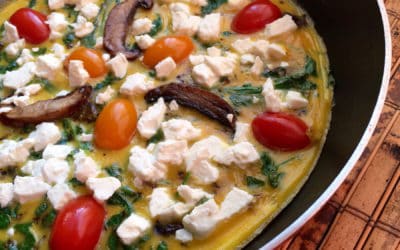 Arugula, Portobello, & Feta Frittata