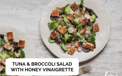 Tuna & Immune Boosting Broccoli Salad with Honey Vinaigrette